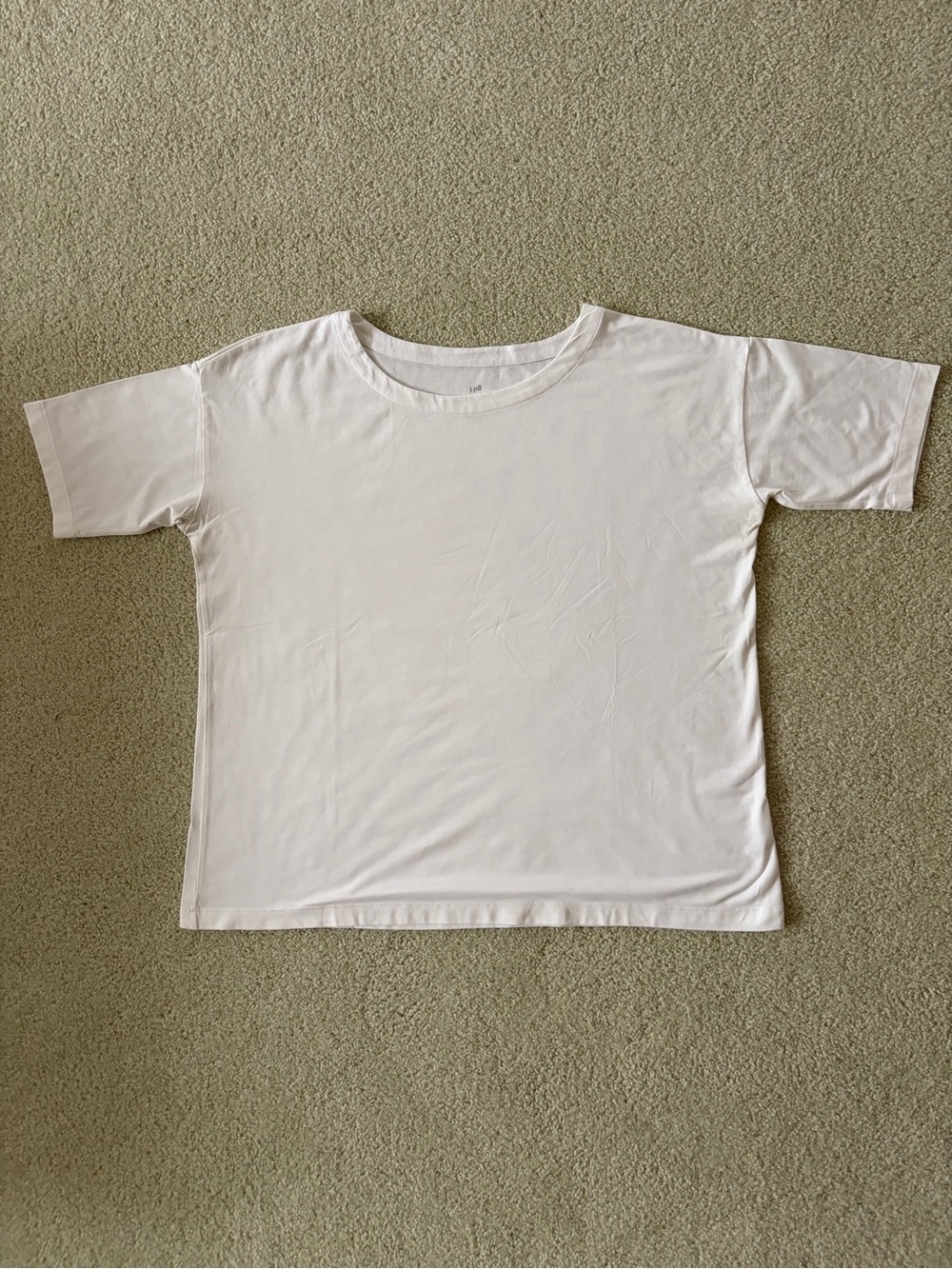 J. Jill White Luxe Supima Elbow Sleeve Tee